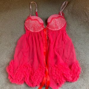 Victoria Secret New coral pink lingerie